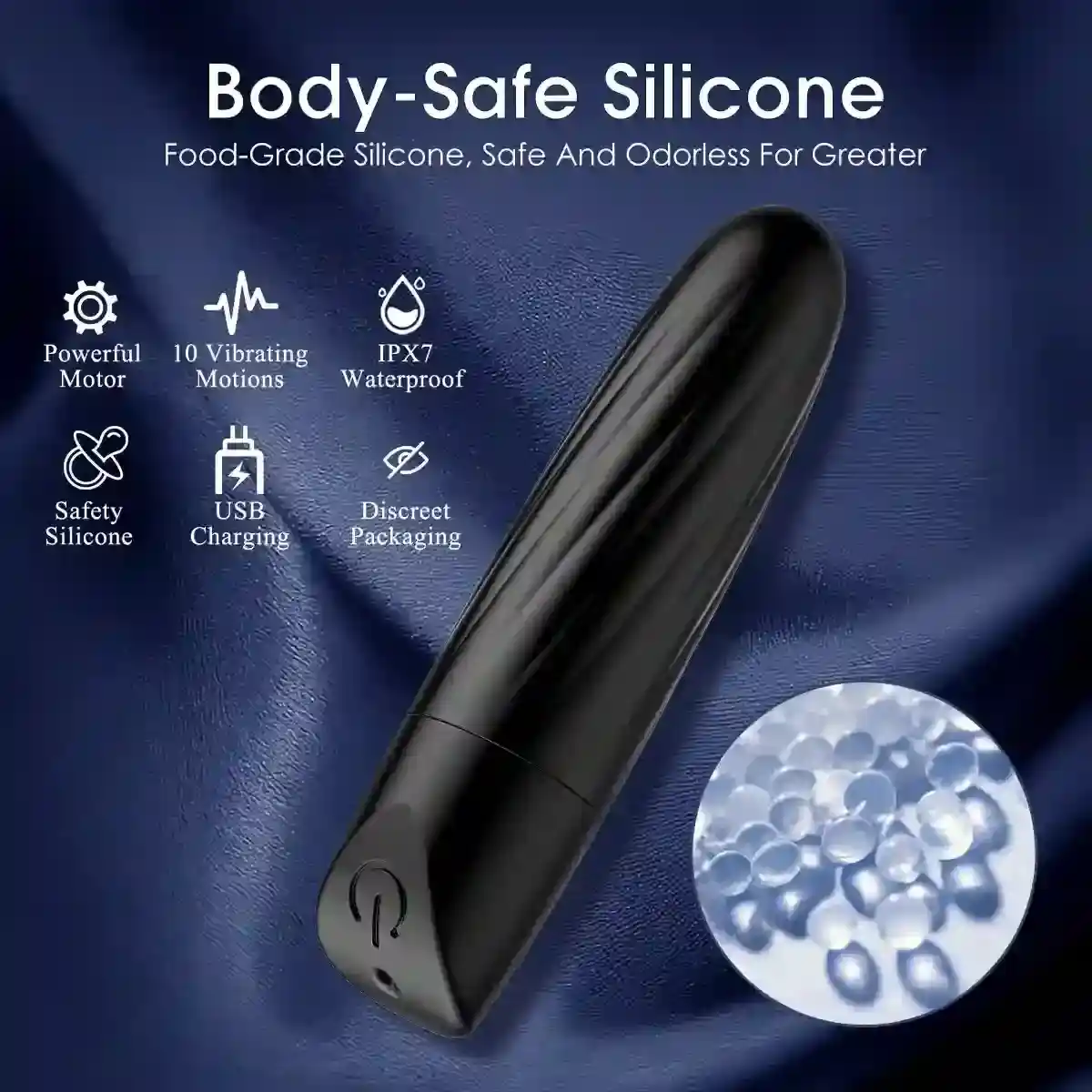 mini vibrateur en silicone souple