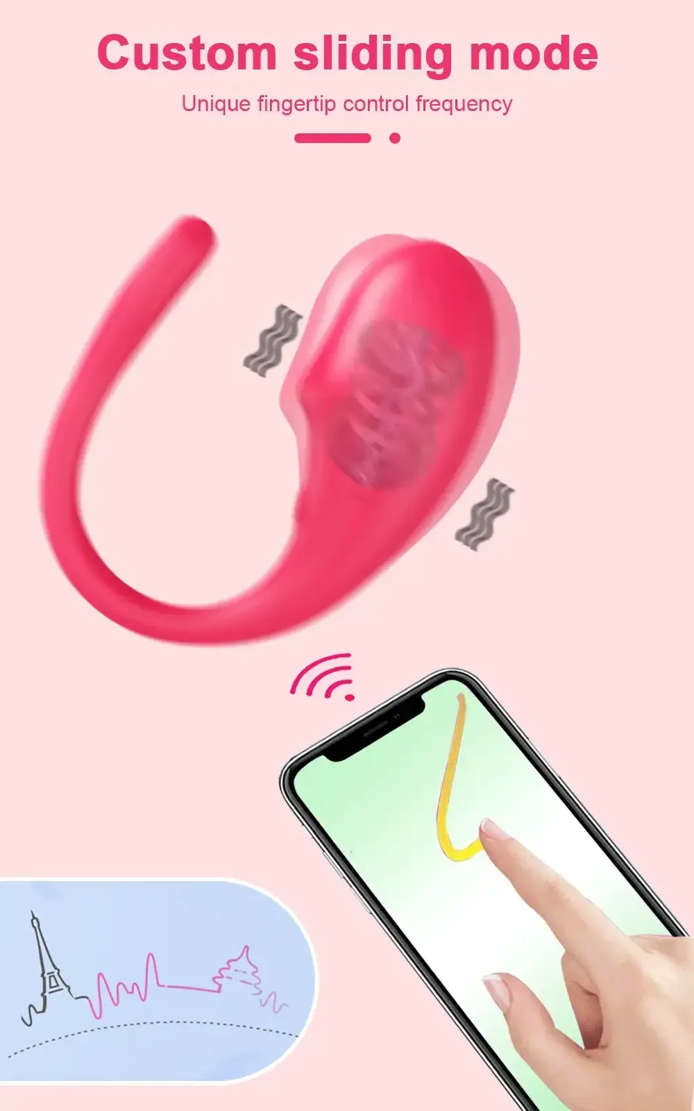 oeuf vibrant avec modes de vibration personnalisables
