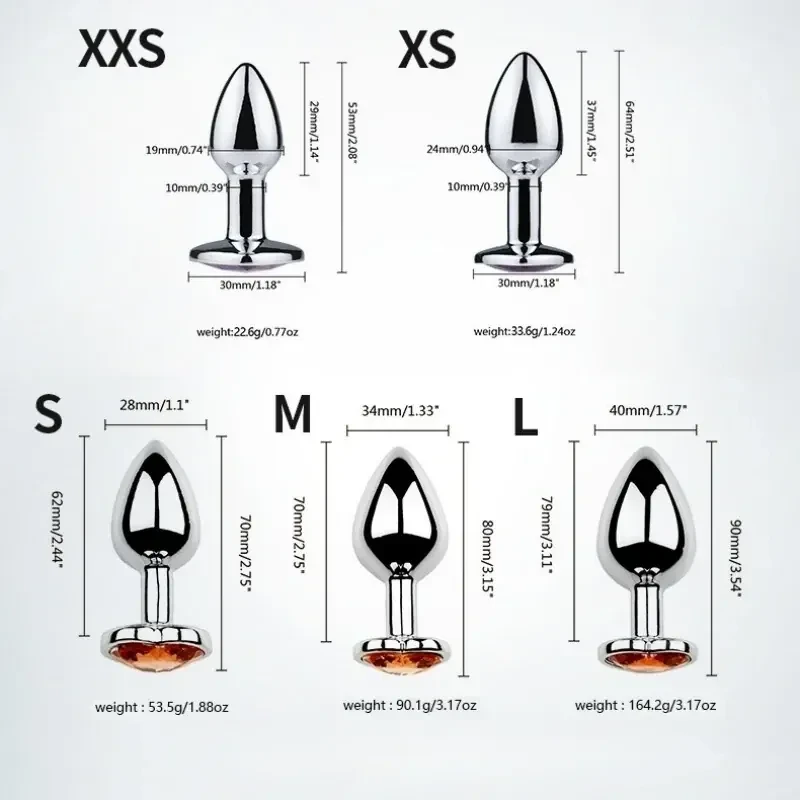 plug anal acier poli lisse