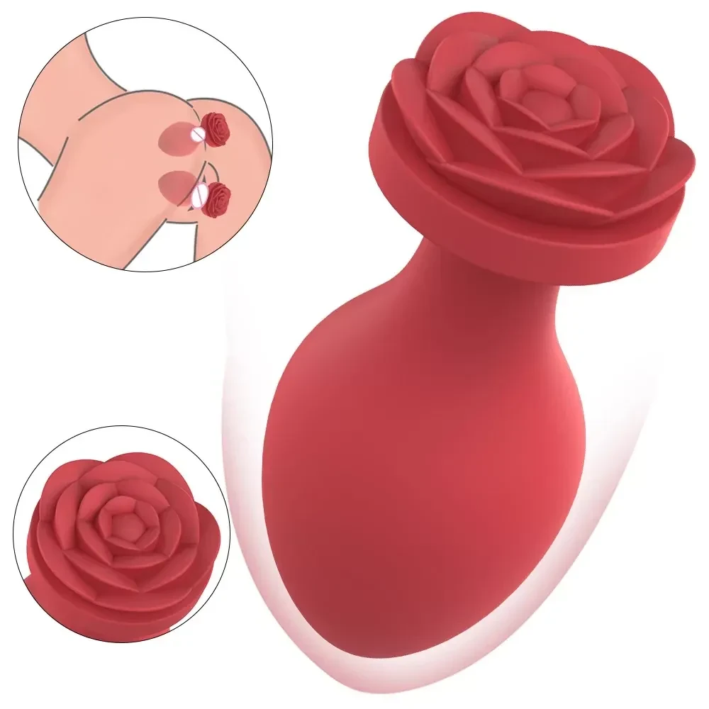 plug anal avec design rose