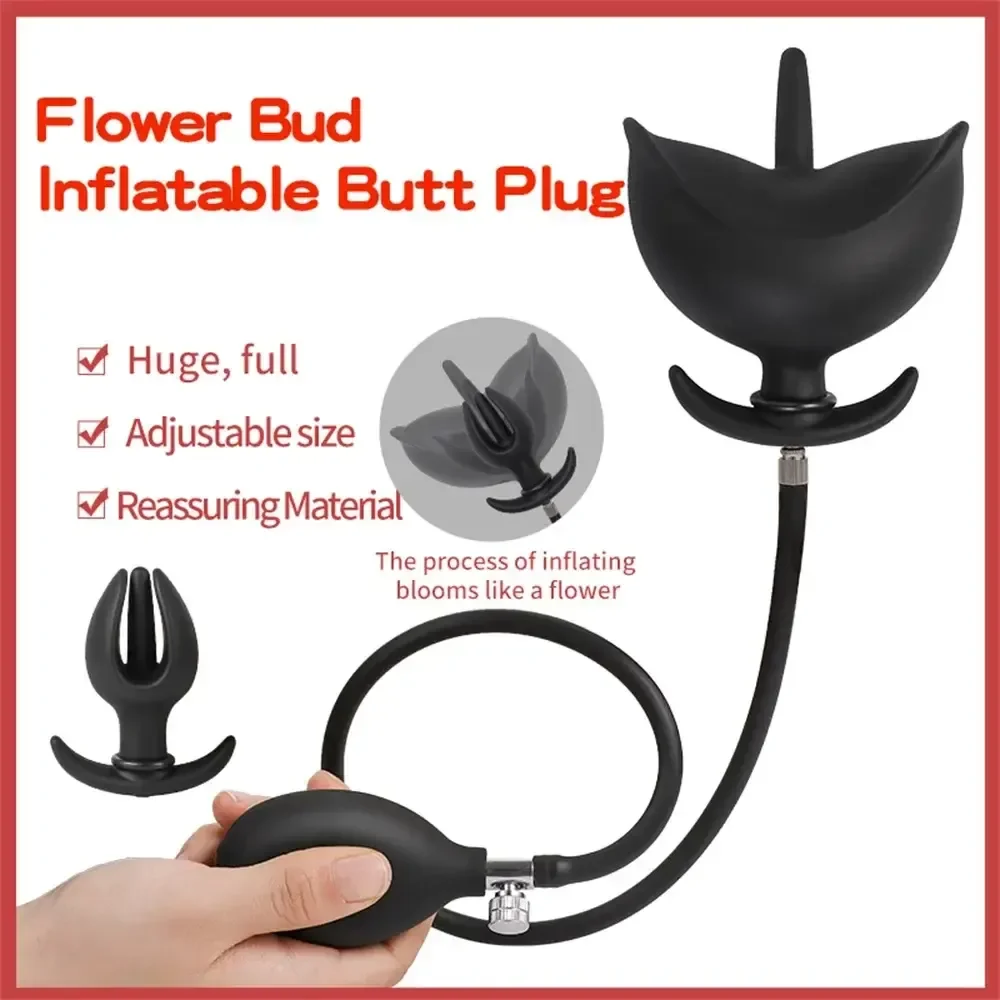plug anal avec tube dinflation silicone