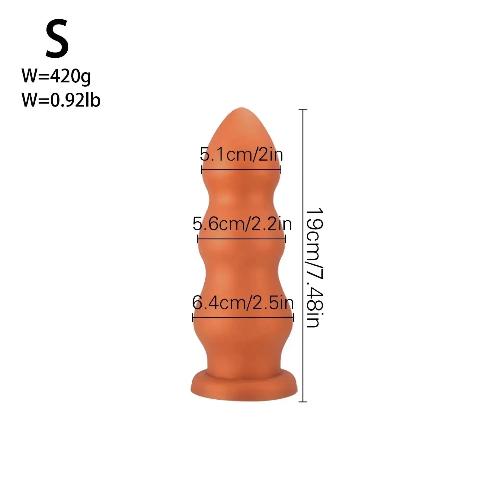 plug anal caoutchouc forme ovoïde étirable