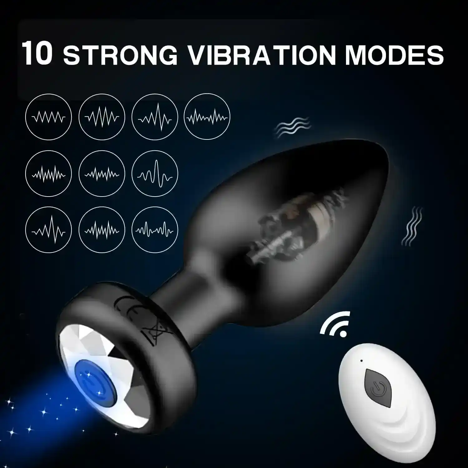 plug anal compact telecommande dix modes