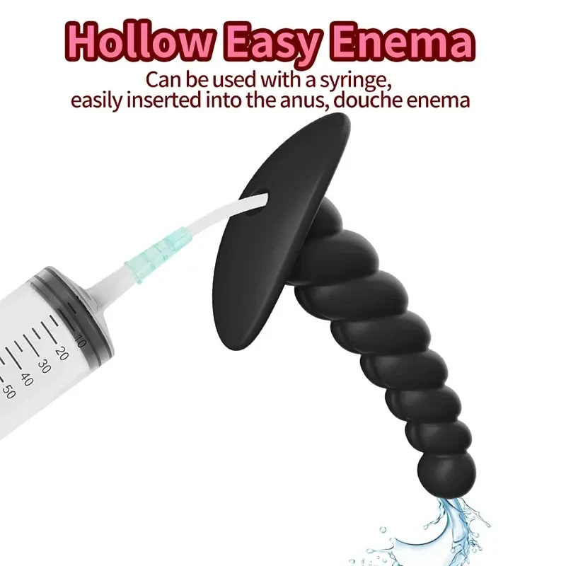 plug anal creux avec reservoir pour liquide