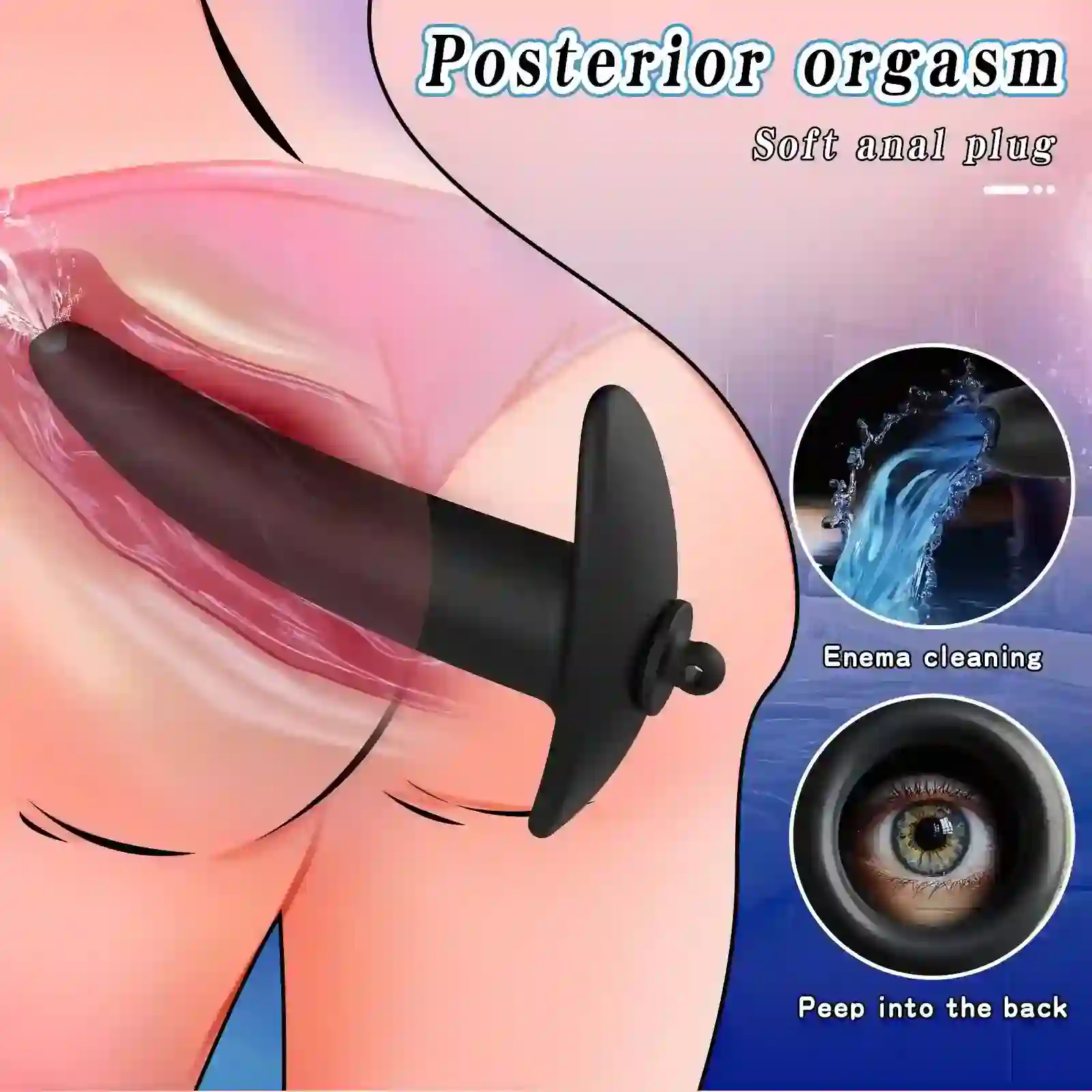 plug anal creux en silicone souple