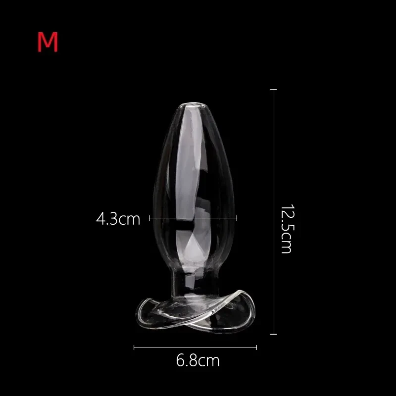 plug anal creux en verre teinte