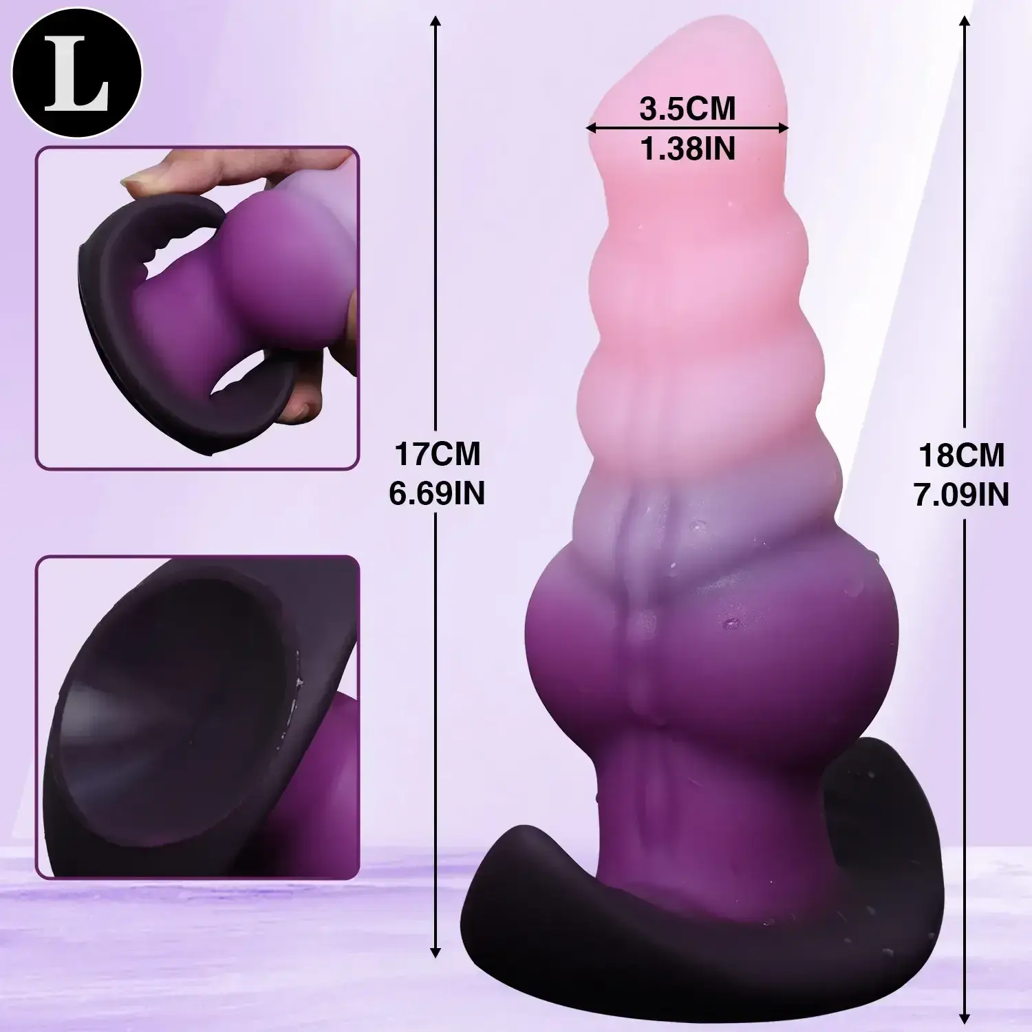 plug anal en silicone medical realiste ventouse