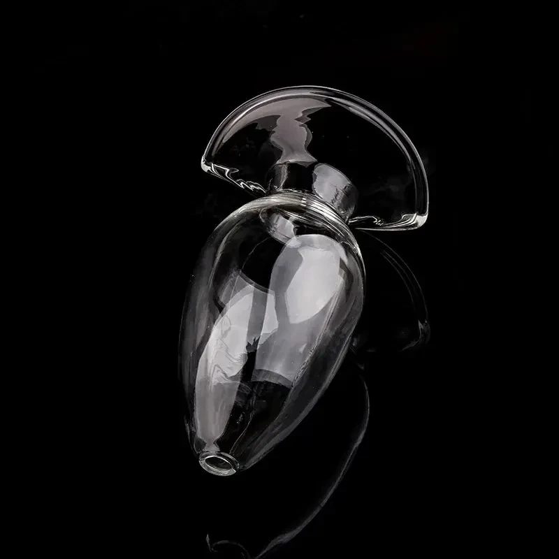 plug anal en verre creux lisse et doux