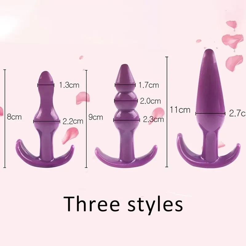 plug anal femme violet set 3