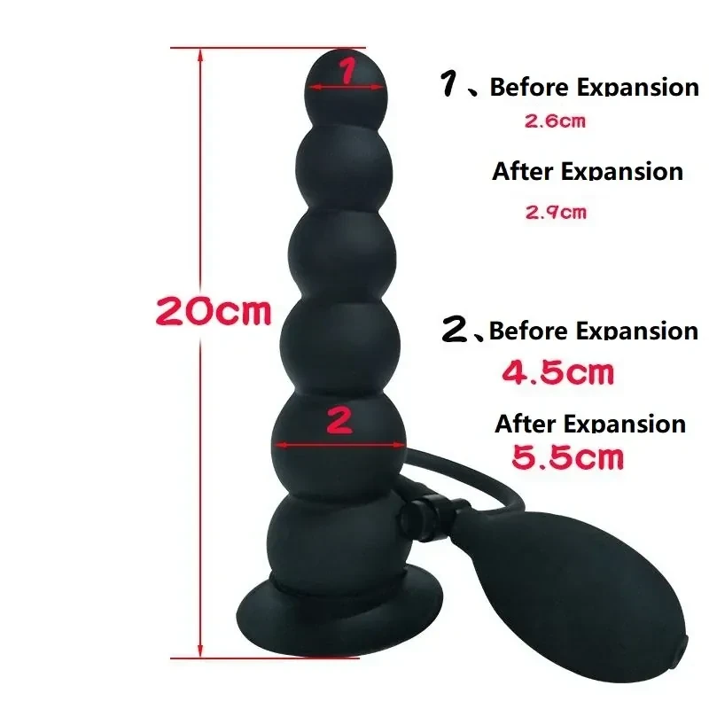 plug anal gonflable avec pompe manuelle