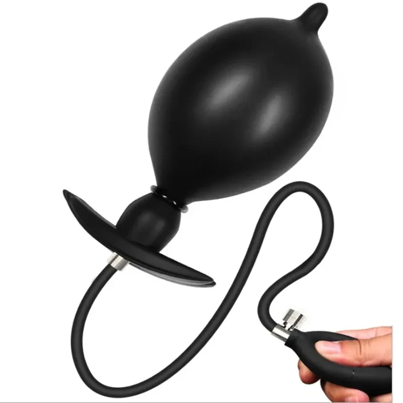 plug anal gonflable bille metallique lestee 1