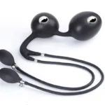 plug anal gonflable bille métallique lestée 5