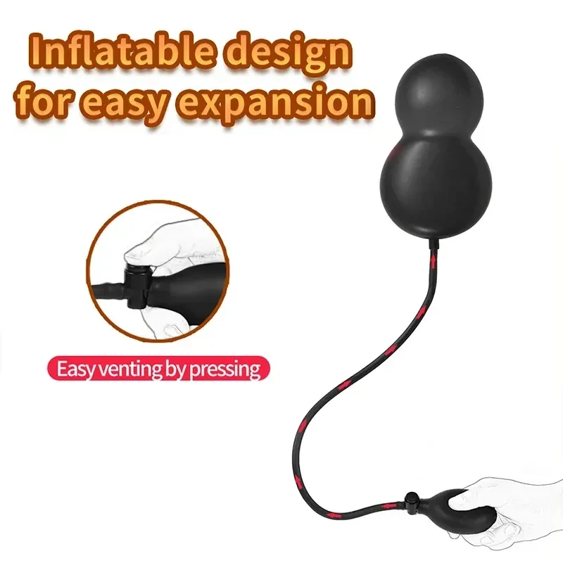plug anal gonflable taille reglable silicone