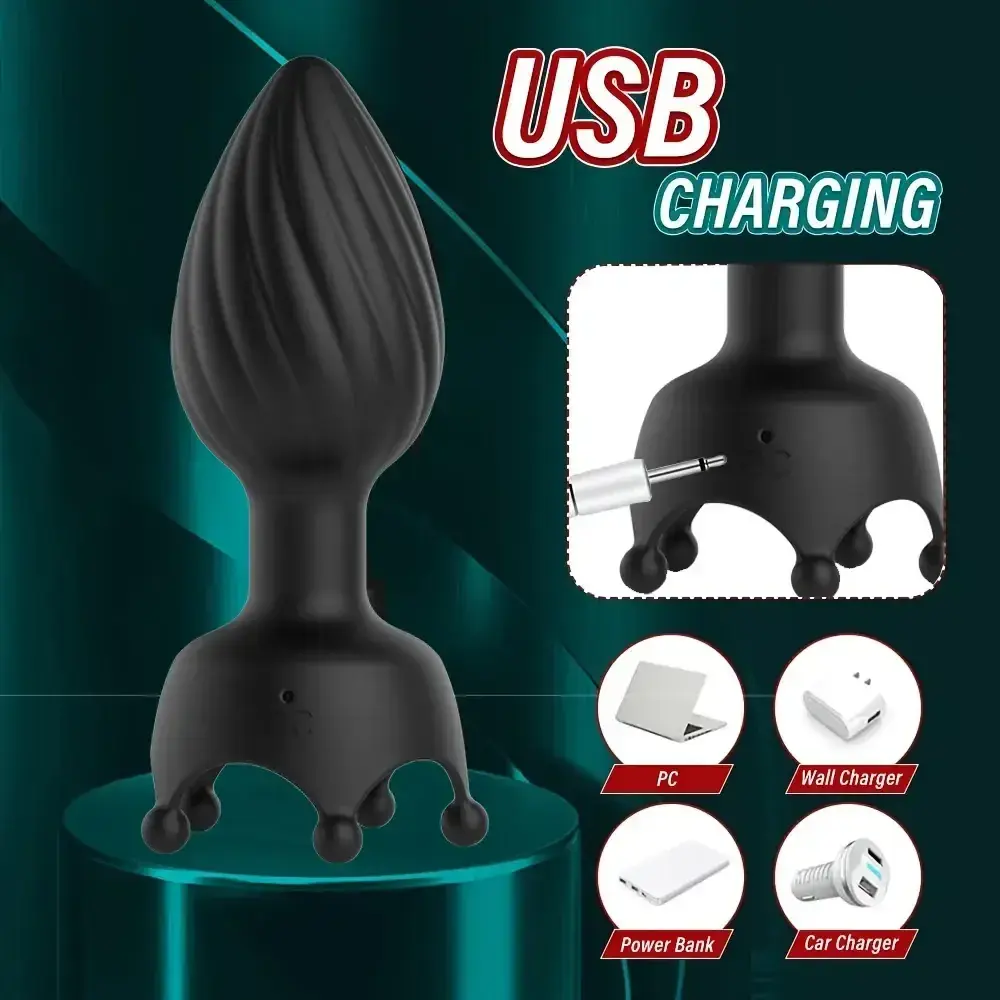 plug anal incurve vibrant telecommande