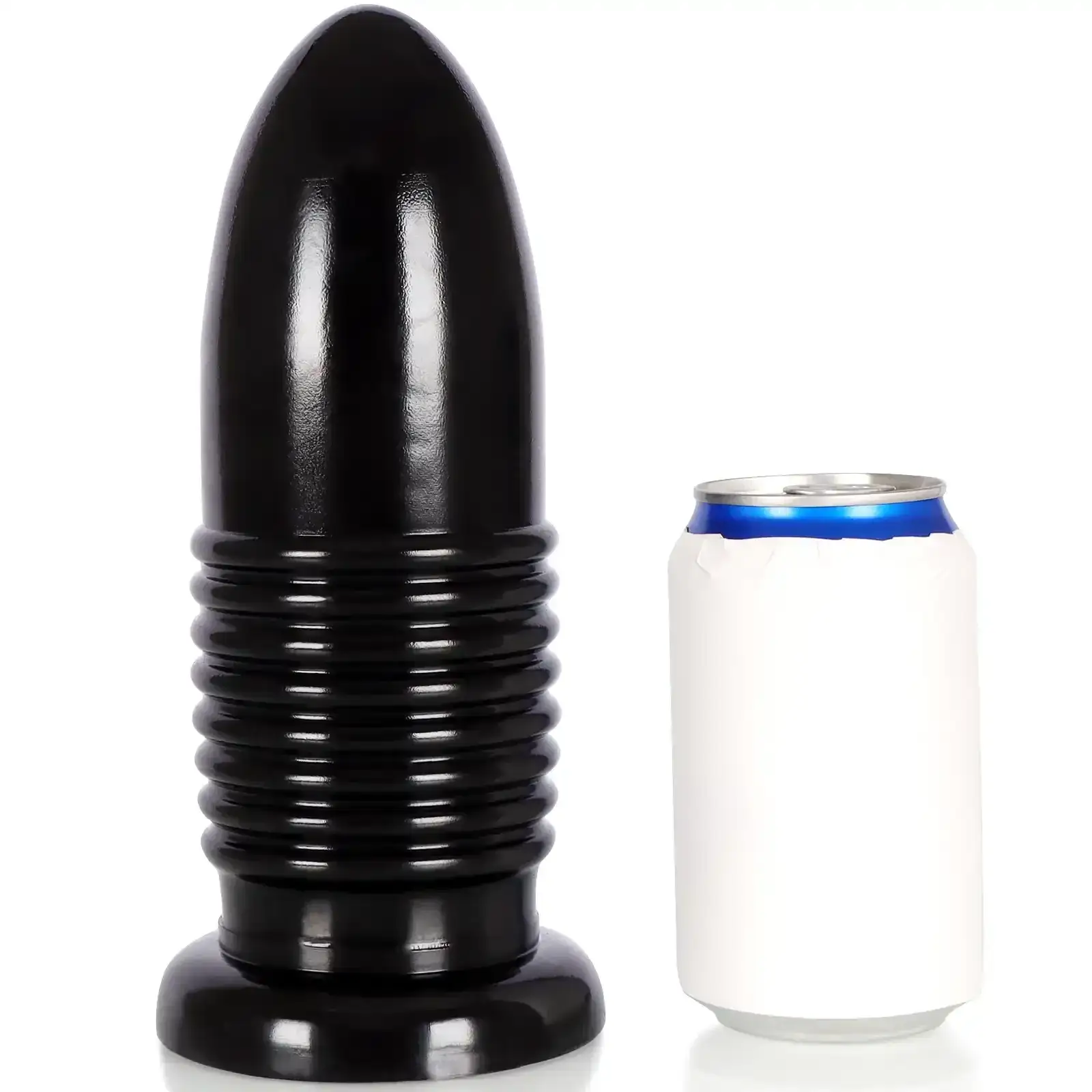 plug anal large en plastique noir