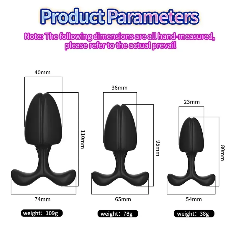 plug anal lisse texture silicone gradue