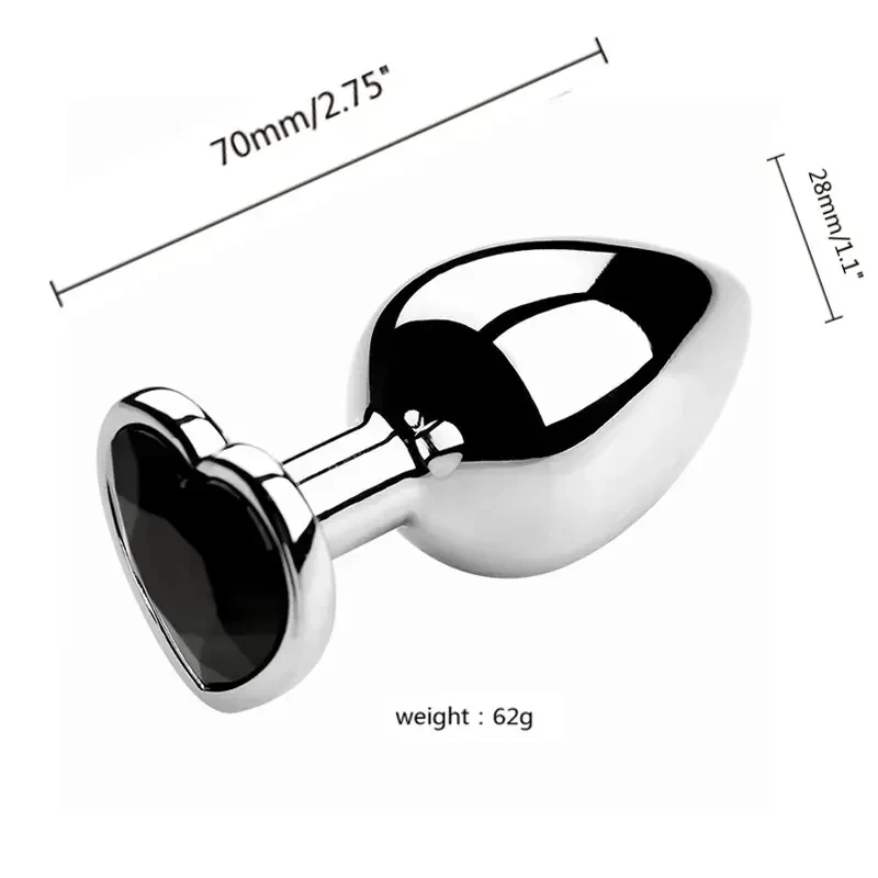 plug anal metallique incurve 3 tailles