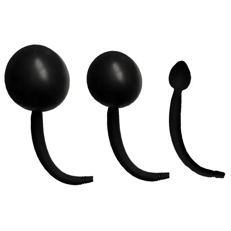 plug anal noir gonflable bille lourde interne 3