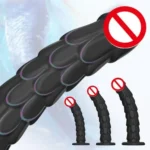 plug anal noir texturé silicone jeu anal