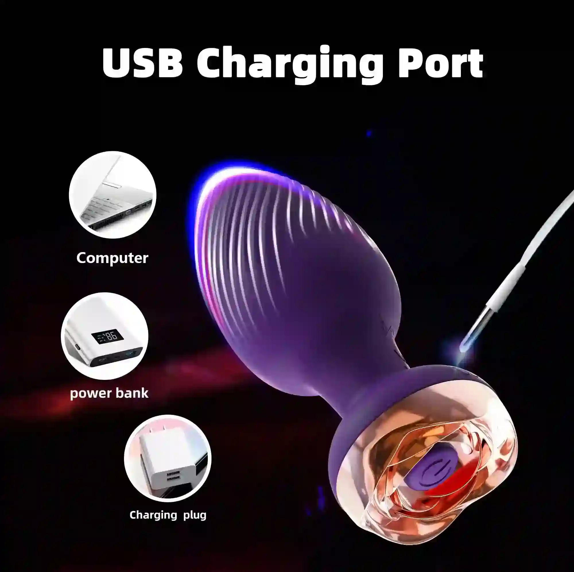 plug anal rose avec telecommande