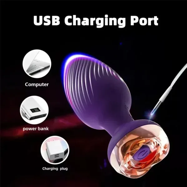 plug anal rose doux silicone