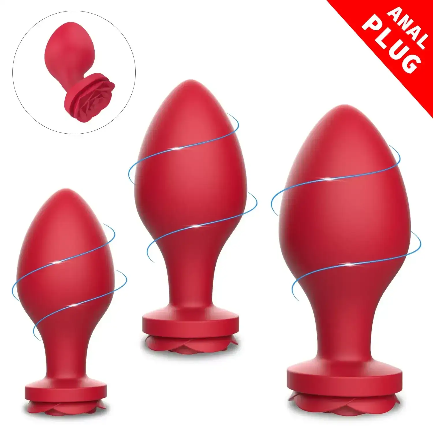 plug anal rose forme rose