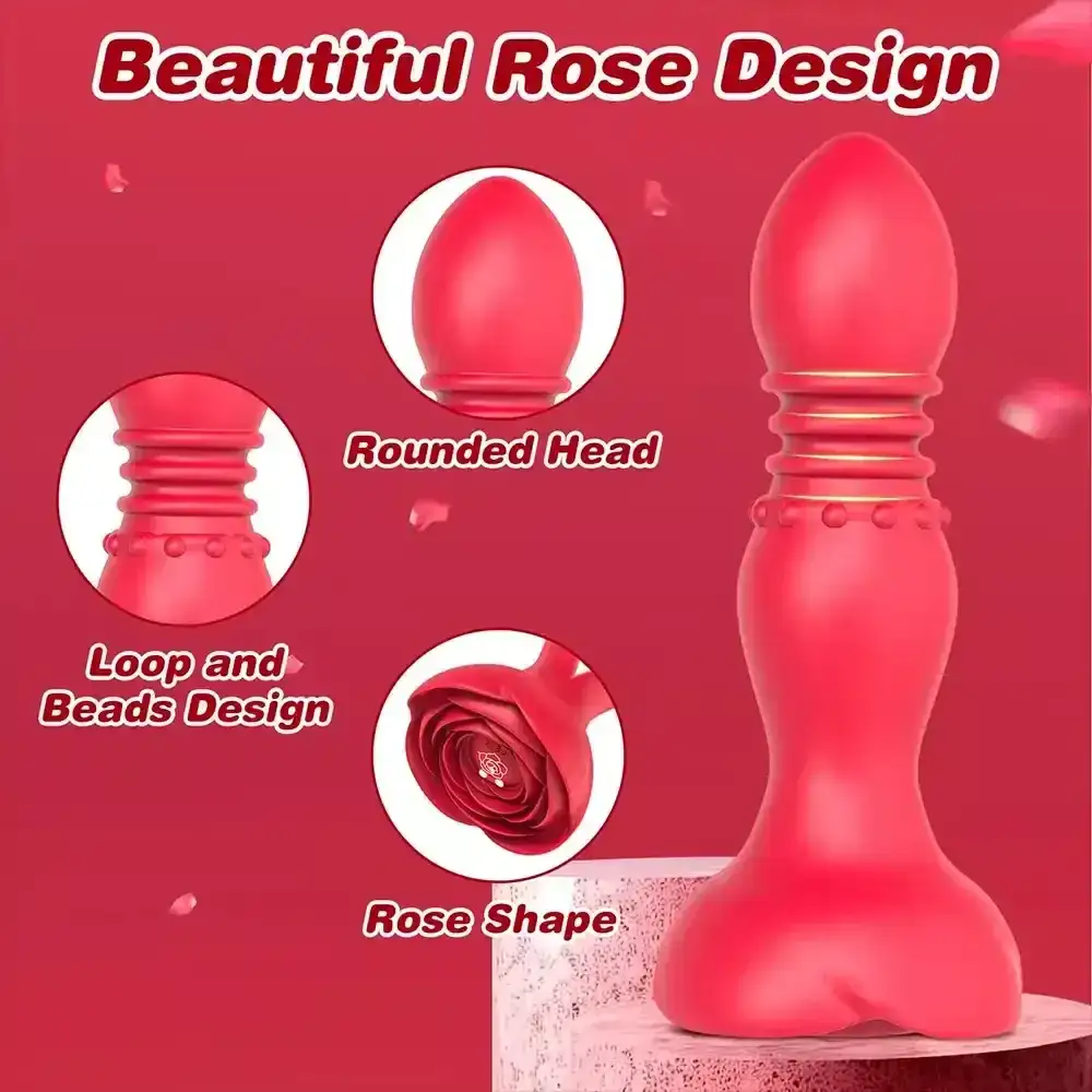 plug anal rose telescopique silicone medical