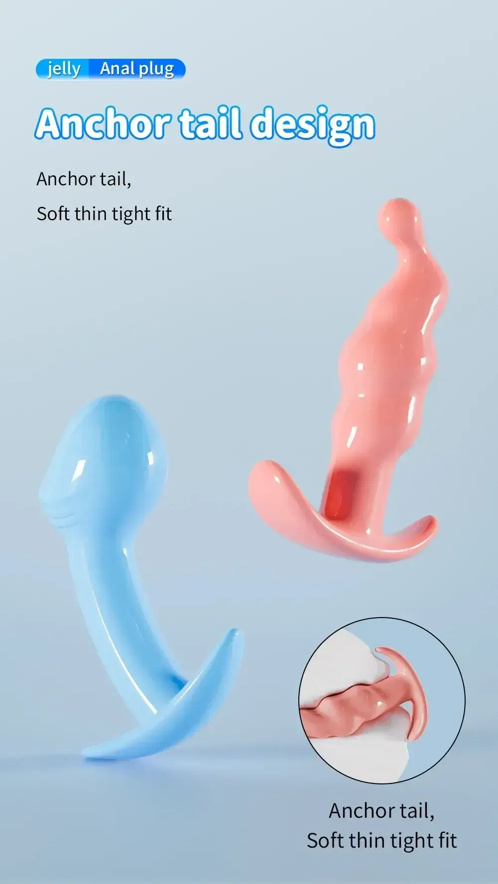 plug anal silicone avec queue