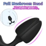 plug anal silicone noir texturé gradué