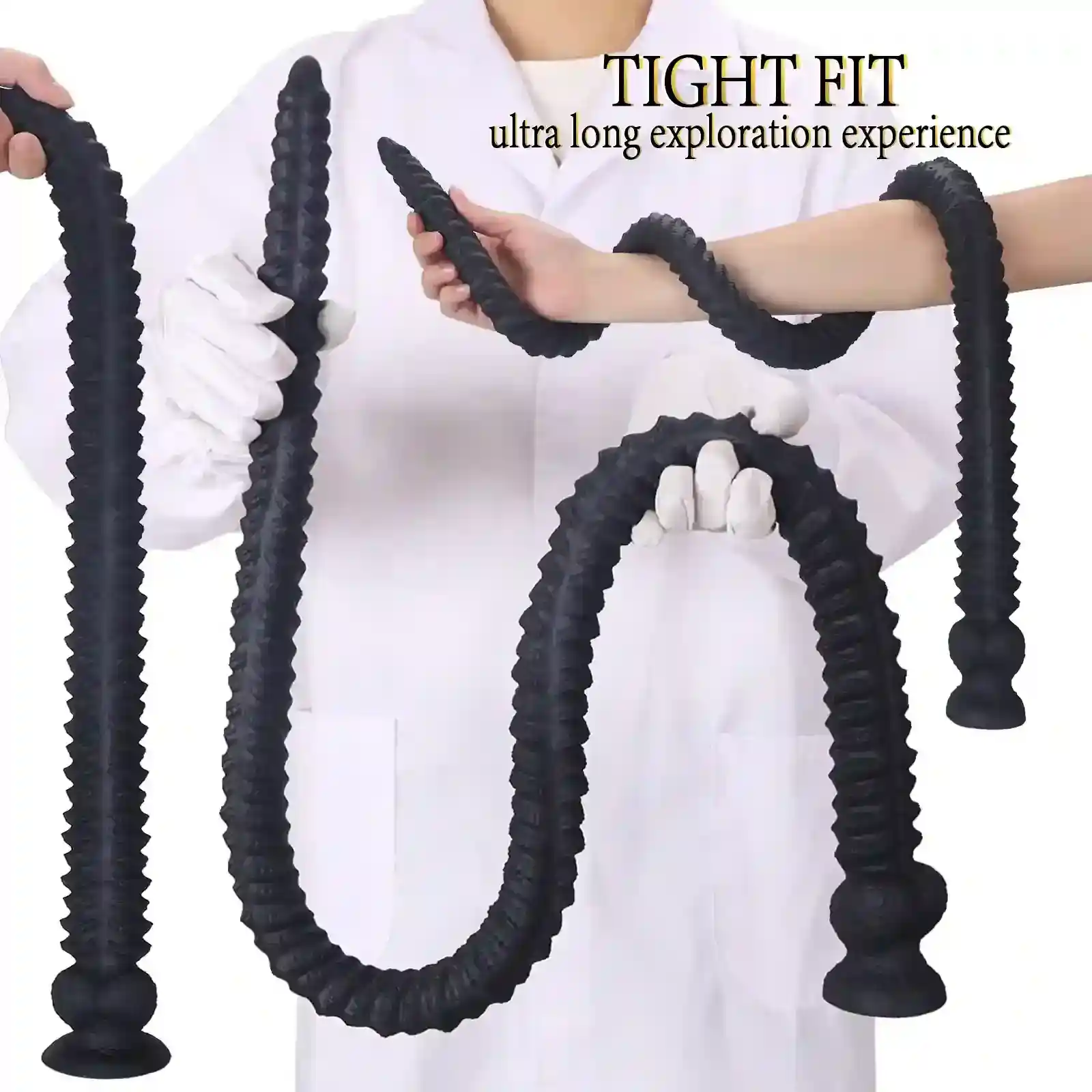 plug anal silicone ventouse texture noir