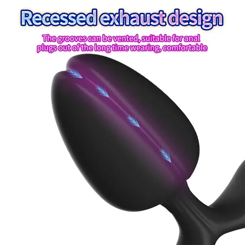 plug anal texture graduee silicone noir