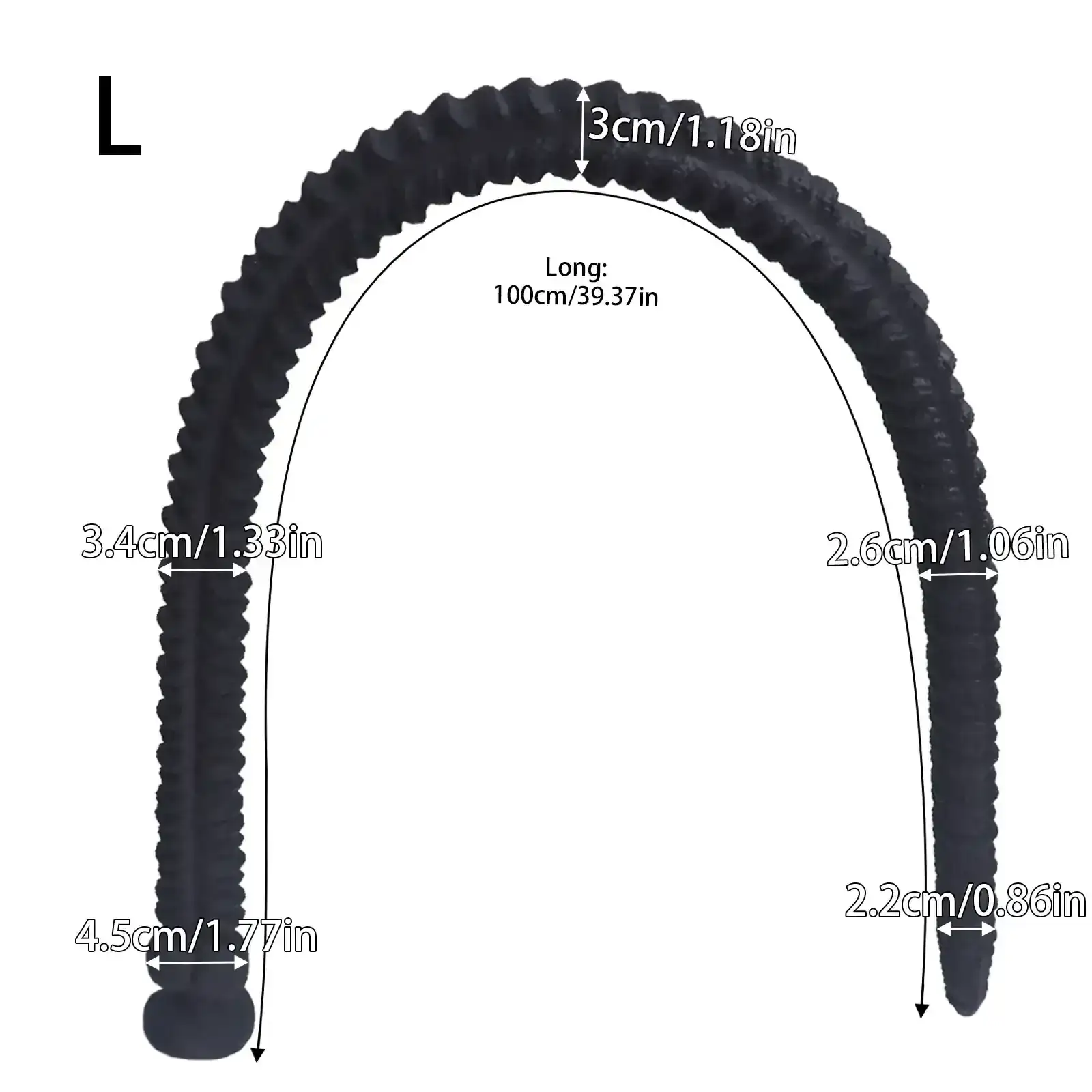 plug anal texture silicone ventouse noire 1