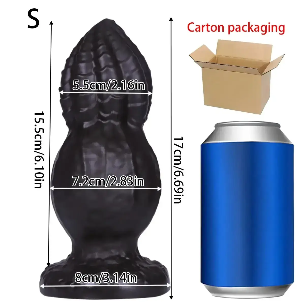 plug anal unisexe taille m 6 5cm