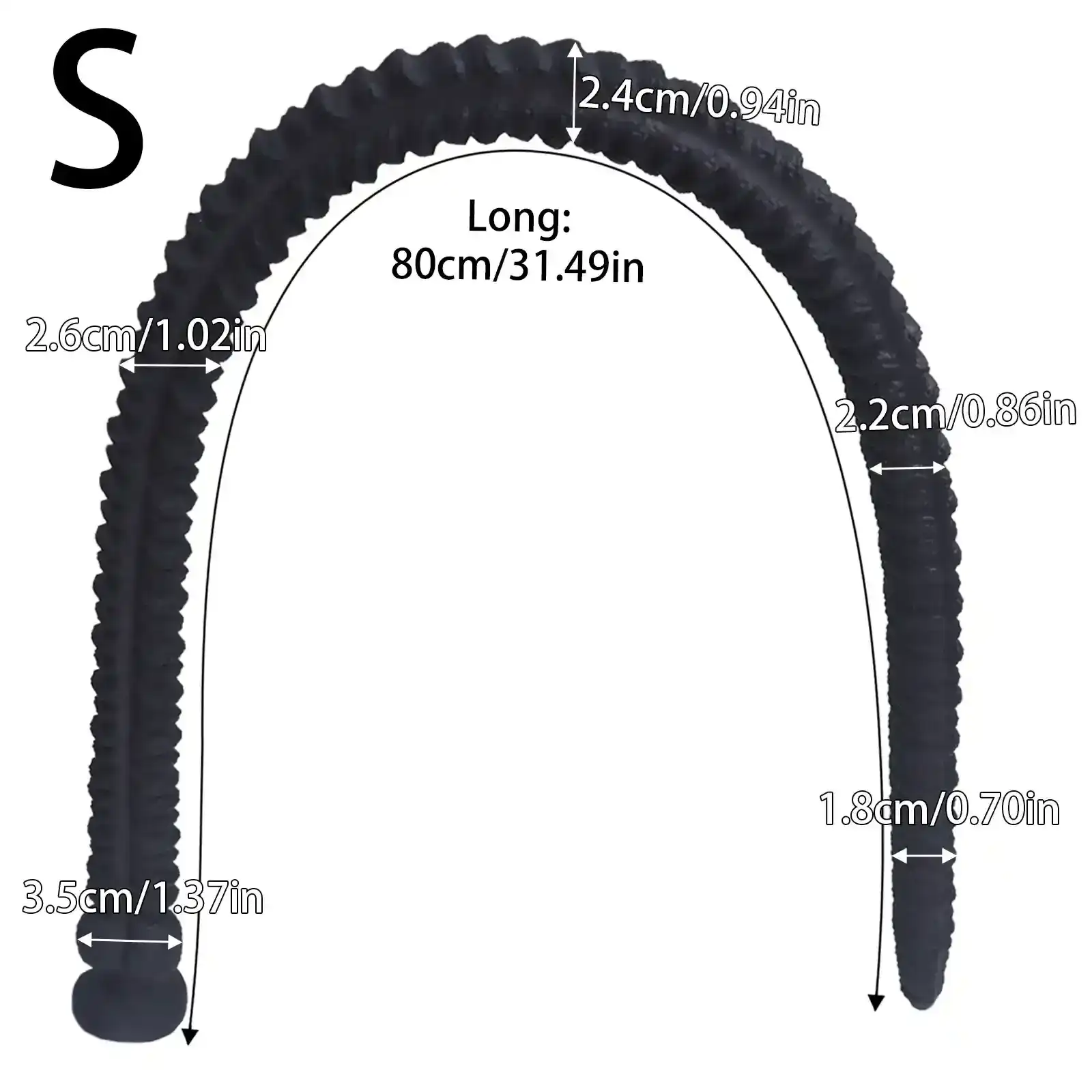plug anal ventouse silicone texture noire