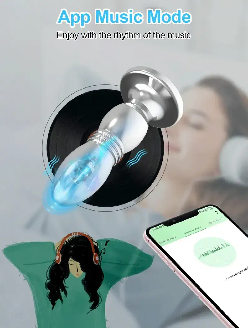 plug anal vibrant controle application smartphone