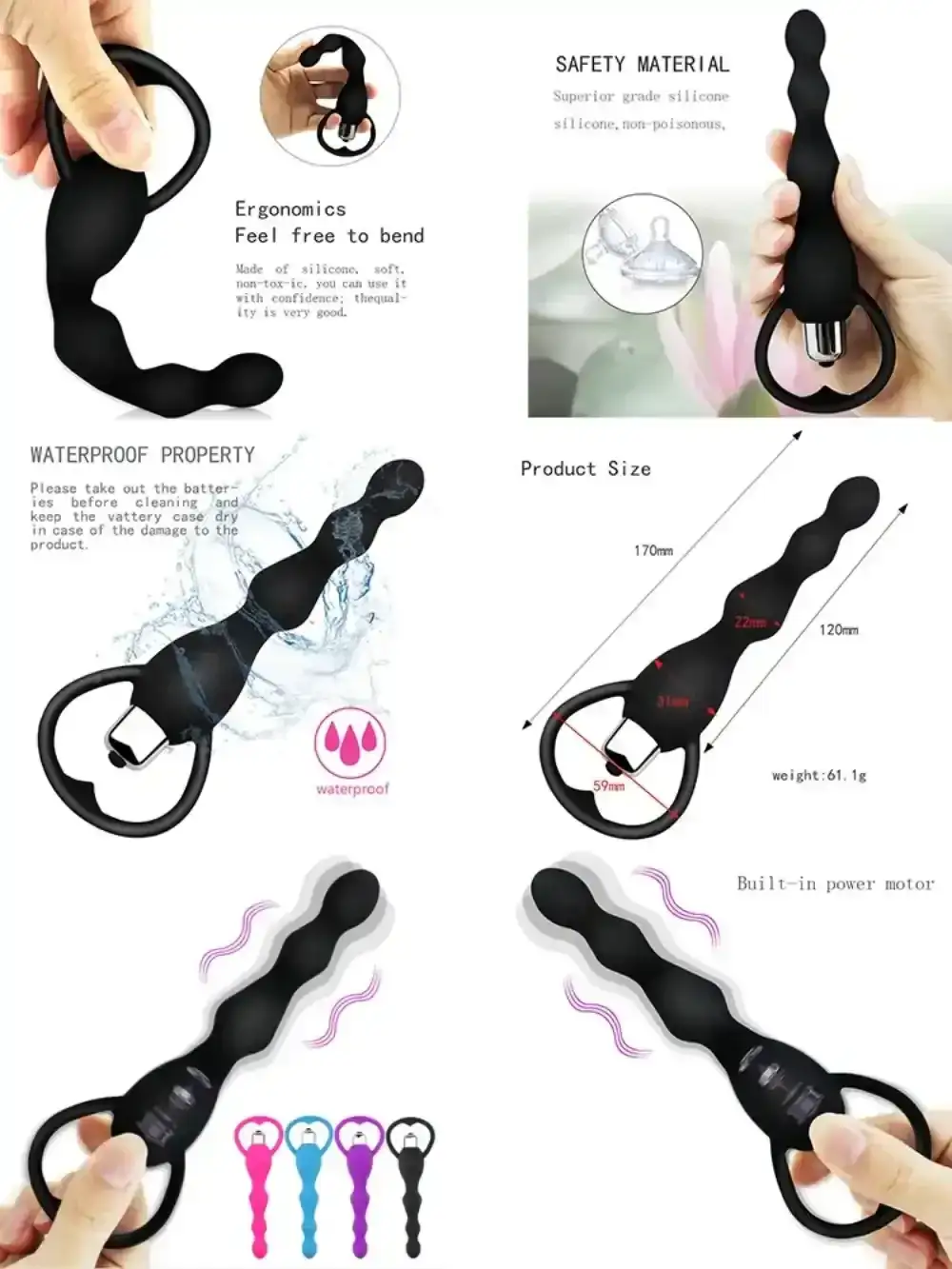 plug anal vibrant doux et lisse