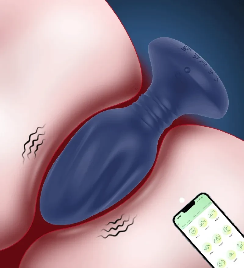 plug anal vibrant silicone medical 9 modes vibration