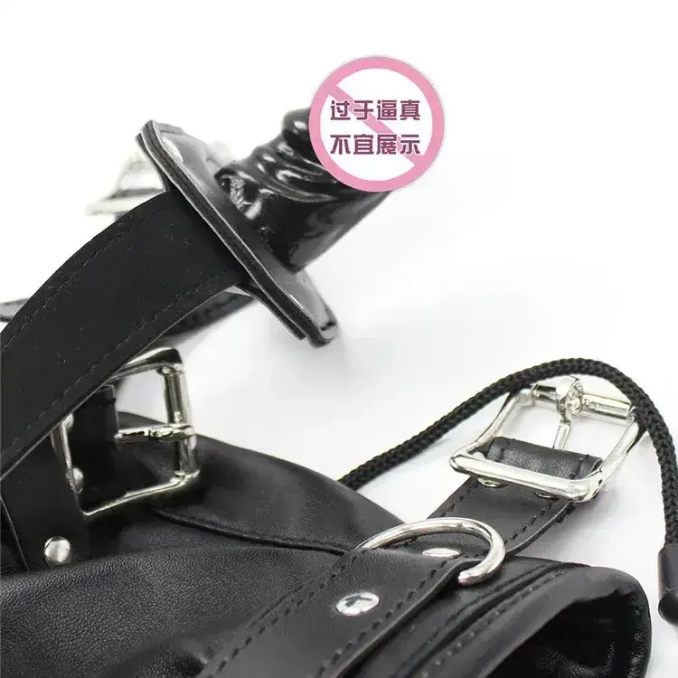restraint ajustable bdsm noir adulte