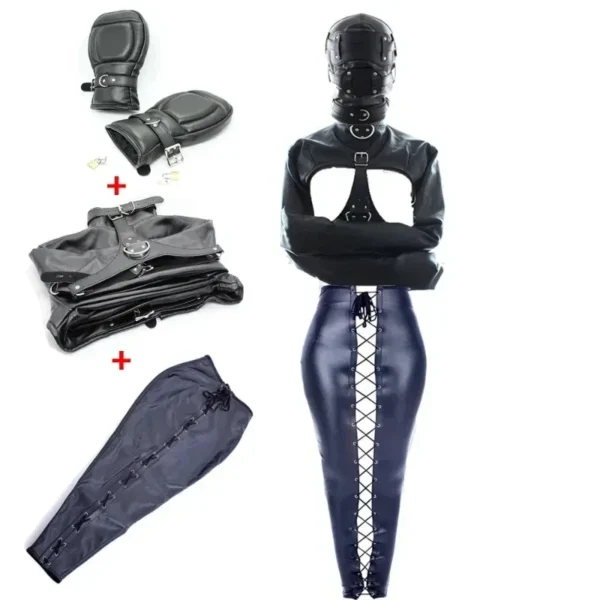restraint bdsm avec ceinture poitrine réglable