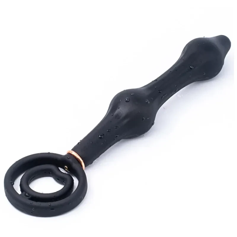 sextoy anal gonflable noir avec bille interne