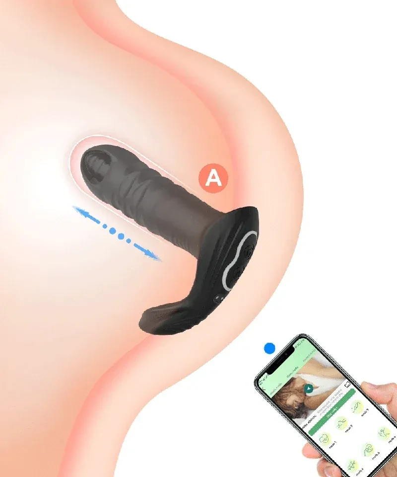 sextoy anal silicone vibration poussee