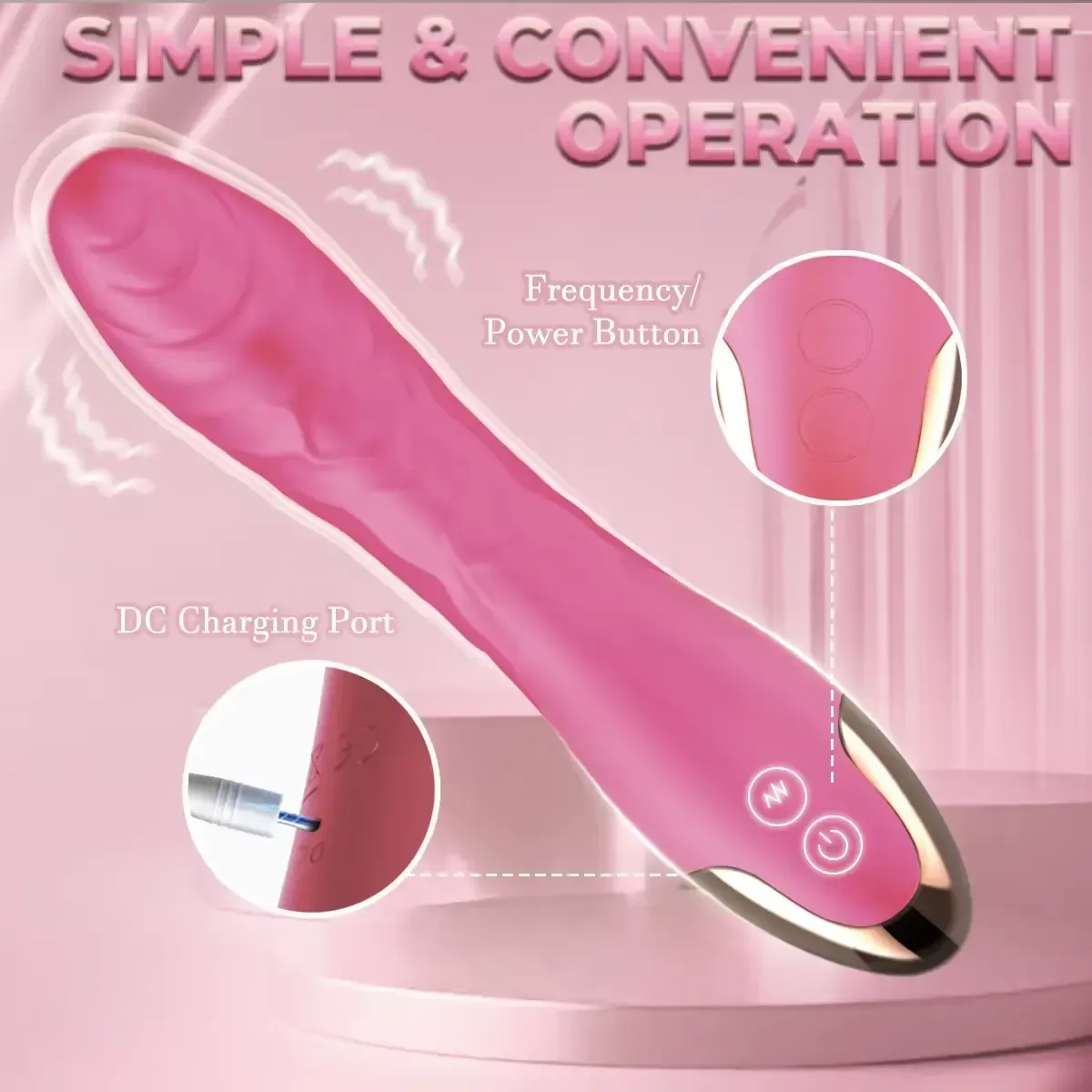 sextoy discret avec nervures realistes