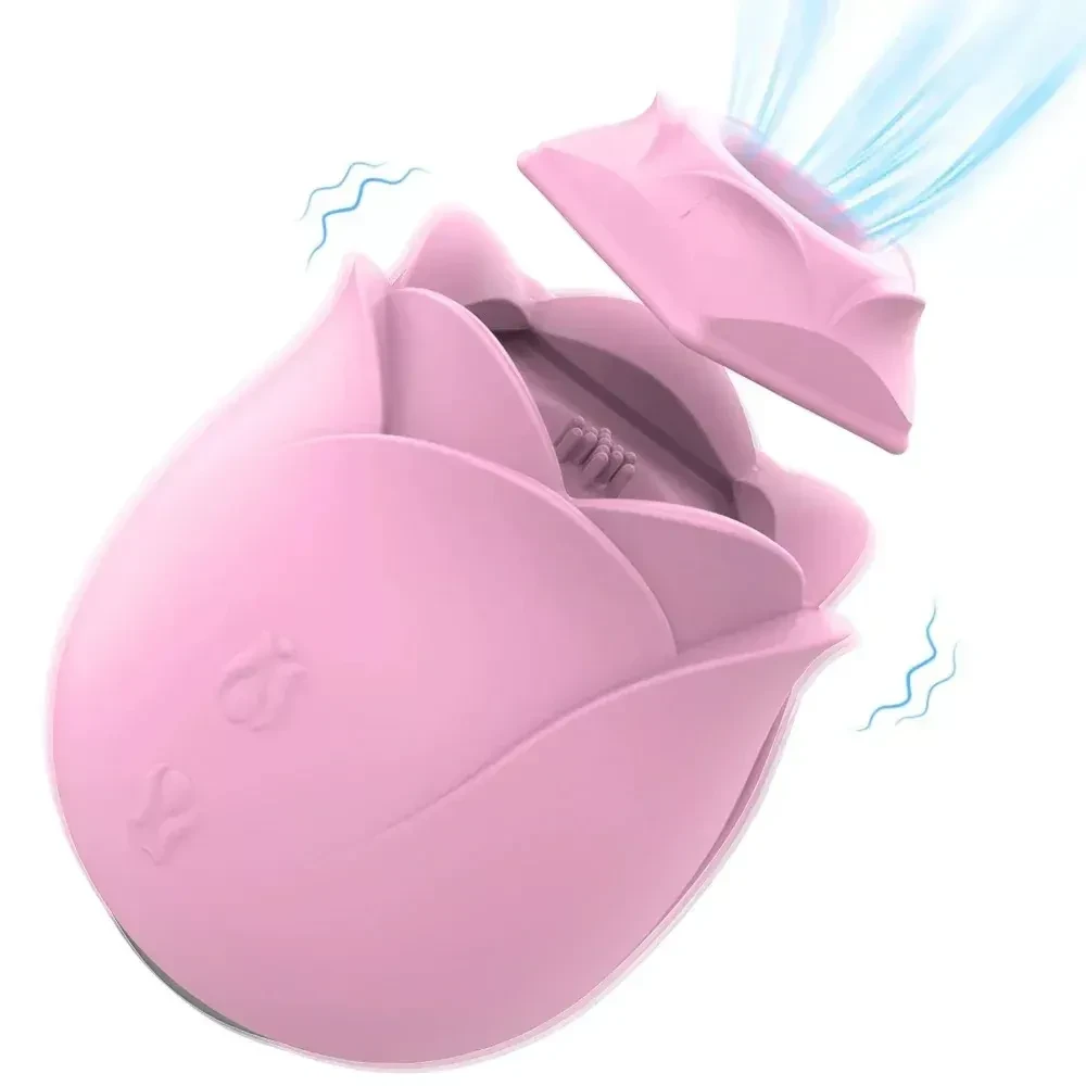 sextoy forme rose en silicone souple