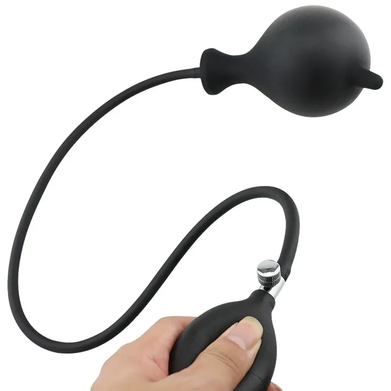 sextoy gonflable avec bille metallique lestee noire