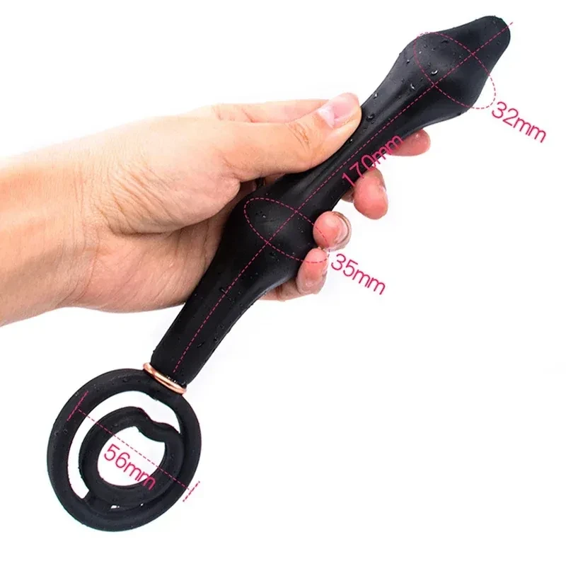 sextoy gonflable avec bille metallique lestee noire 2