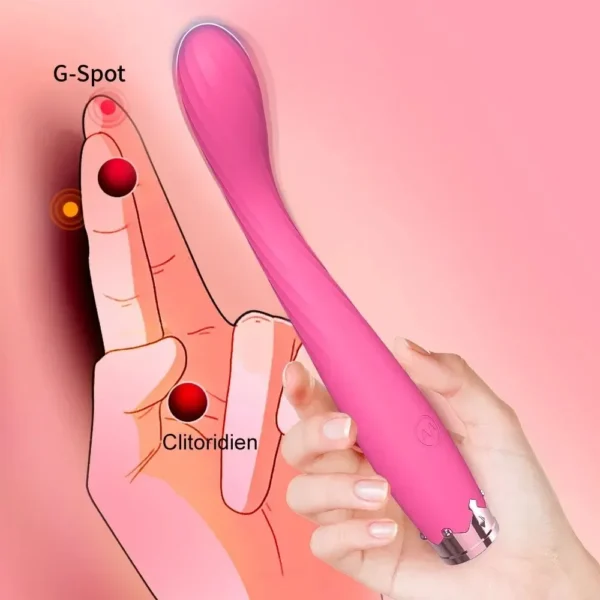 sextoy incurvé en silicone souple