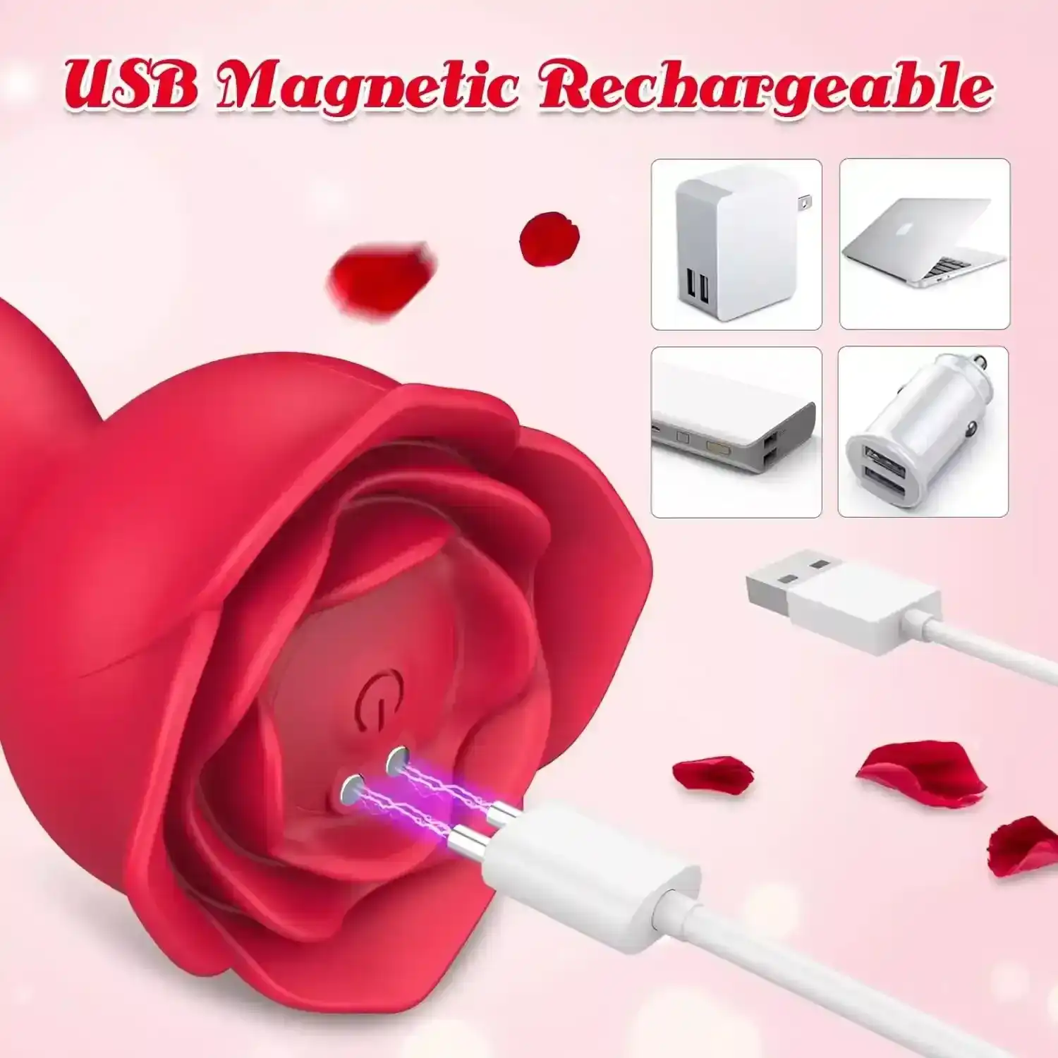 stimulateur anal silicone rose vibration poussee