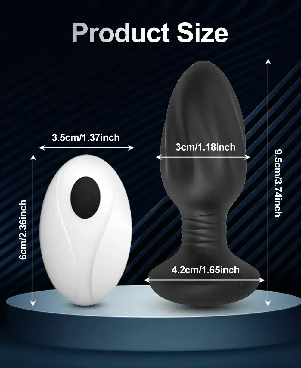 stimulateur anal vibrant silicone medical 9 modes vibration