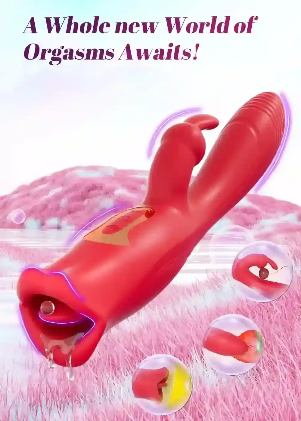 stimulateur clitoridien langue et rose