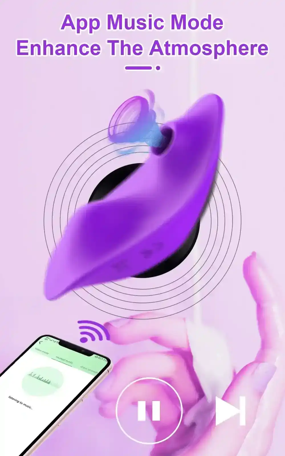 stimulateur feminin ondes de pression ergonomique
